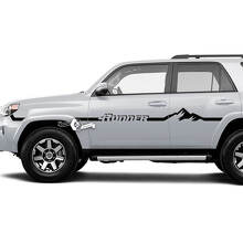 Pair 4Runner Side Door Vinyl Mountains Fender Lines Stripe Vinyl Decals Stickers fits Toyota TRD 4Runner
 2