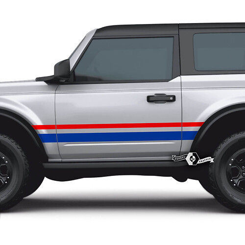 Varying Widths Stripes Side Vinyl Decal Sticker for Musclecar horse