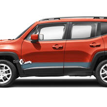 Pair Jeep Renegade Rocker Panel Side Stripe Graphic Vinyl Decal Sticker
 2