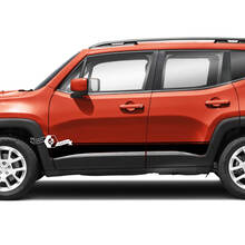 Pair Jeep Renegade Rocker Panel Side Stripe Graphic Vinyl Decal Sticker
 4