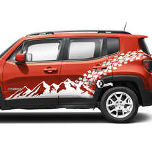 Mountain Side Stripe Tire Track Decal for Jeep Renegade_2