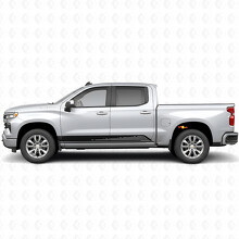 Parallel Contour Door & Rocker Panel Vinyl Stripes for Chevrolet Silverado 1500 T1XX 2019-2026_2