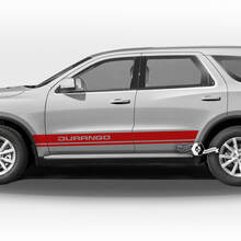 Pair Dodge Durango Side Doors Rocker Panel Trim Stripes Decal Vinyl Stickers
 2