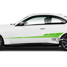 Pair BMW M2 M240 G42 F22 F87 M Performance Modern Side Stripe Doors Stripe Vinyl Decal Sticker
 2