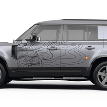 Pair Doors Topographic Map Decal For Land Rover Defender 110 Vinyl Sticker
 2