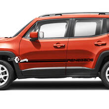 Pair Jeep Renegade Doors Side Logo Graphic Stripe Vinyl Decal Sticker Stripe
 2