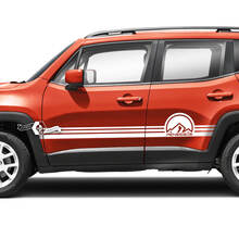Pair Jeep Renegade Doors Side Mountains Trim Graphic Stripe Vinyl Decal Sticker Stripe
 2