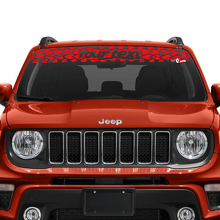 Windshield Window Graphic Custom Text Tyre Track Vinyl Decal Sticker for Jeep Renegade 3
