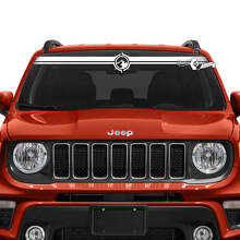 Graphic Mountains Compass Vinyl Decal Sticker 2 for Jeep Renegade Windscreen Window 2