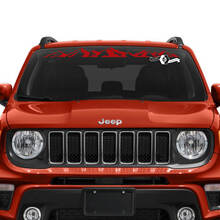 Jeep Renegade Windshield Window Graphic Mountains Vinyl Decal Sticker
 2