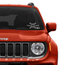Custom Text Graphic Vinyl Decal Sticker for Jeep Renegade Windscreen Window 2