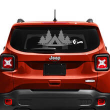 Jeep Renegade Windshield Window Graphic Tailgate Window USA Flag Battered Destroyed Vinyl Decal Sticker
 2