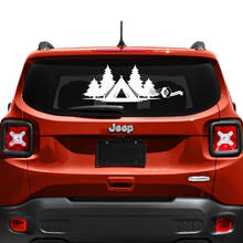 Jeep Renegade Windshield Window Graphic Tailgate Window USA Flag Battered Destroyed Vinyl Decal Sticker
 3