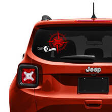 Jeep Renegade Tailgate Window Logo Compass Vinyl Decal Sticker
 2