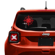 Adesivo de Vinil Personalizado para Janela da Tampa Traseira com Bússola para Jeep Renegade 3