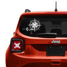 Jeep Renegade Tailgate Window Logo Compass Vinyl Decal Sticker
 3