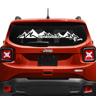 Jeep Renegade Tailgate Window Mountain Logo Vinyl Decal Sticker
 1