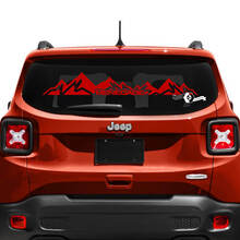 Jeep Renegade Tailgate Window Mountain Logo Vinyl Decal Sticker
 2