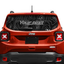 Custom Text Topographic Map Tailgate Window Vinyl Decal Sticker 2 Colours for Jeep Renegade 5