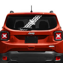Custom Text Tyre Track Tailgate Window Vinyl Decal Sticker for Jeep Renegade 3