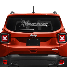 Jeep Renegade Tailgate Window Compass Tire Track Vinyl Decal Sticker
 2
