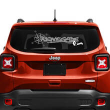 Jeep Renegade Tailgate Window Compass Tire Track Vinyl Decal Sticker
 2