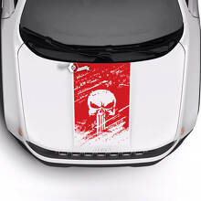 Jeep Renegade Trailhawk Sport Skull Destroyed Battered  Hood Logo Stripe Vinyl Decal Sticker
 3