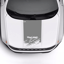 Custom Text Destroyed Battered Bonnet Logo Stripe Vinyl Decal Sticker for Jeep Renegade Trailhawk 2