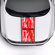 Custom Text Battered Destroyed Bonnet Trim Stripe Vinyl Decal Sticker 2 Colours for Jeep Renegade Trailhawk 3