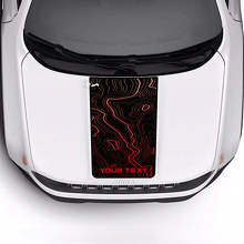 Sport Topographic Map Bonnet Stripe Vinyl Decal Sticker 2 Colours for Jeep Renegade Trailhawk 2