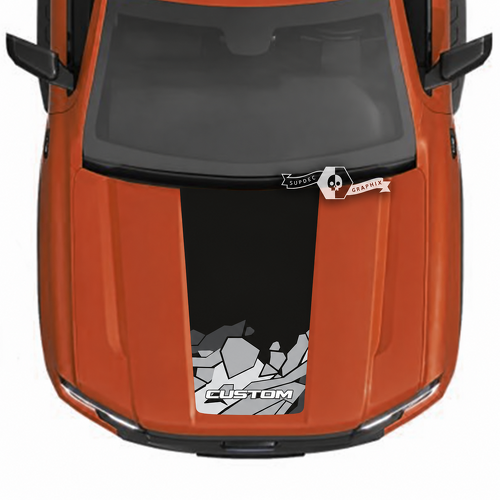 CUSTOM Angular Camo Center Hood Panel Hood Vinyl Decal Sticker for Ford Ranger