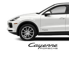 2x Porsche Cayenne Logo Door Decal Stickers
 3