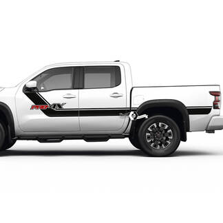 Side Full Body Stripes decals for Nissan Frontier PRO-4X 2022-2024
