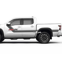 Side Full Body Stripes decals for Nissan Frontier PRO-4X 2022-2024
 2