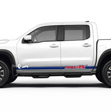 Rocker Panel Doors Stripes Stickers Decals for Nissan Frontier PRO-4X 2022-2024
 2