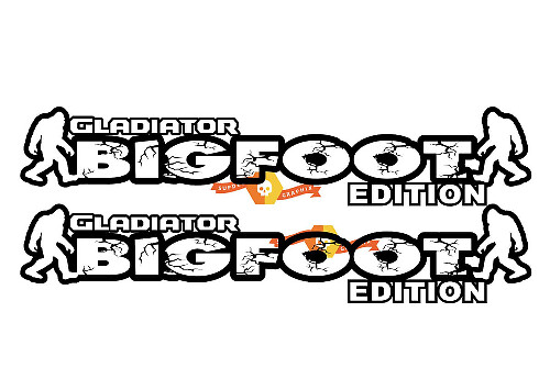 Bigfoot Edition Hood Vinyl Decal Set for Jeep Gladiator