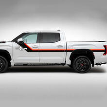 Pair Toyota Tundra TRD Retro Vintage Doors Bed Stripe kit Vinyl Decals Stickers 2 Colors
 2