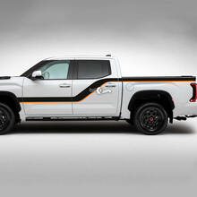 Pair Toyota Tundra TRD Retro Vintage Doors Bed Stripe kit Fits for Toyota Tundra Vinyl Decals Stickers 2 Colors
 2