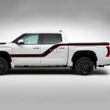 Pair Toyota Tundra TRD Retro Vintage Doors Bed Stripe kit Fits for Toyota Tundra Vinyl Decals Stickers 2 Colors
 3