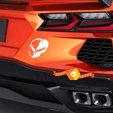 Jake Skull Rear Bumper Vinyl Decal for Chevrolet Corvette C8 Z06_2