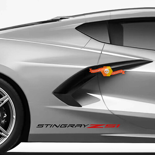 Stingray Z51 Rocker Panel Vinyl Decals Pair for Chevrolet Corvette C8