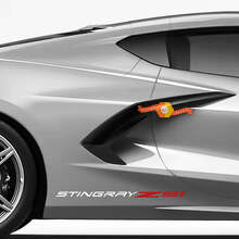 Stingray Z51 Rocker Panel Vinyl Decals Pair for Chevrolet Corvette C8_2