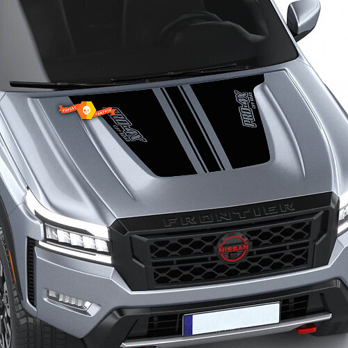 PRO-4X Style Hood Stripes Vinyl Decal for Nissan Frontier