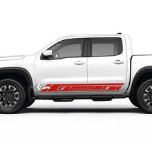 2 Nissan Decal Rocker Panel Side Nissan Frontier Stripe Vinyl Stickers Kit
 2