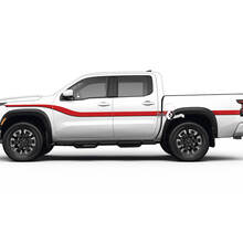 2 Nissan Decal Front Fender Doors Bed Rear Fender Logo Line Trim Side Vintage Nissan Frontier Stripe Vinyl Stickers Kit
 2