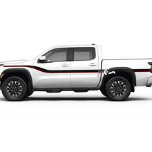 2 Nissan Decal Front Fender Doors Bed Rear Fender Logo Line Trim Side Vintage Nissan Frontier Stripe Vinyl Stickers Kit
 3