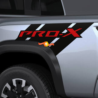2X Nissan Frontier Pro-4X Bed Truck Pickup truck Car Vinyl Both Side Stickers Decals Graphics 2 Colors
