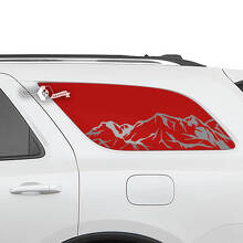 Pair Dodge Durango Side Doors Rear Window Mountains Decal Vinyl Stickers
 2