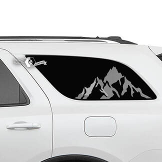 2x Dodge Durango Side Rear Window Mountains Decal Vinyl Stickers
 1