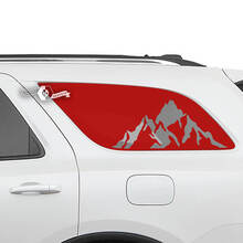 2x Dodge Durango Side Rear Window Mountains Decal Vinyl Stickers
 2